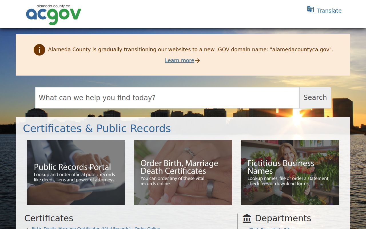 Alameda County records for Berkeley previous residents